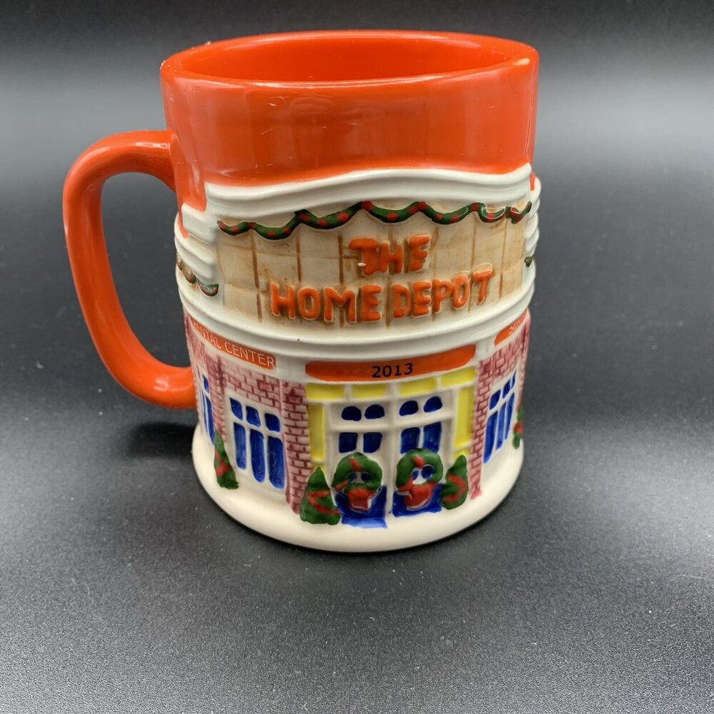 The Home Depot Coffee Mug 19oz Mr. Christmas Ceramic 2013 Holiday Christmas